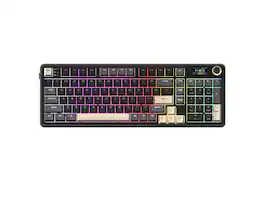 Rosewill - Neon S96 98-Key Wireless Mechanical Keyboard RGB Hot-Swap Blue Switches BT/USB-C 3750mAh Win/macOS - Black