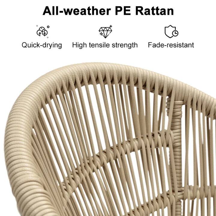 All-weather PE Rattan

- Quick-drying
- High tensile strength
- Fade-resistant