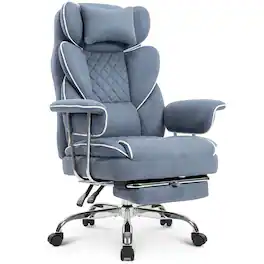 Neo Chair - Big and Tall Offie Chair Gaming Computer Chair High Back Heavy Duty Desk Chai with Lumbar Support - Blue