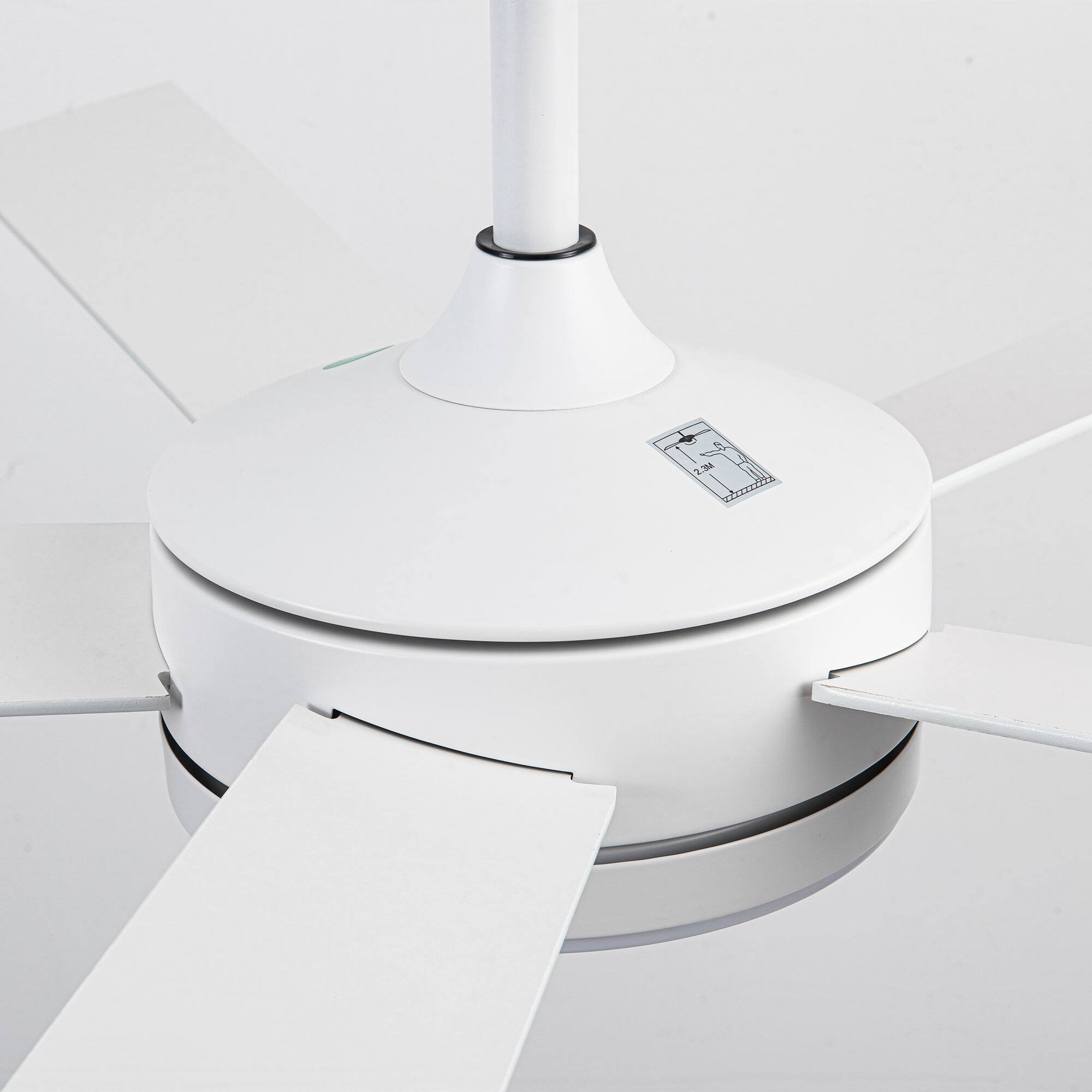 Alt View 9. Vaczon - 48" Modern 5 Blade DC Motor Smart Integrated LED Ceiling Fan with Light and Remote,App Control - White.