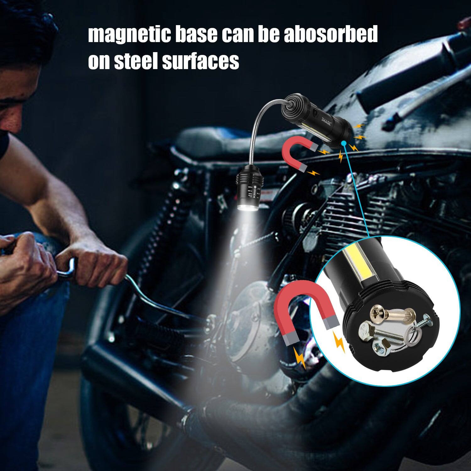 magnetic base can be absorbed on steel surfaces