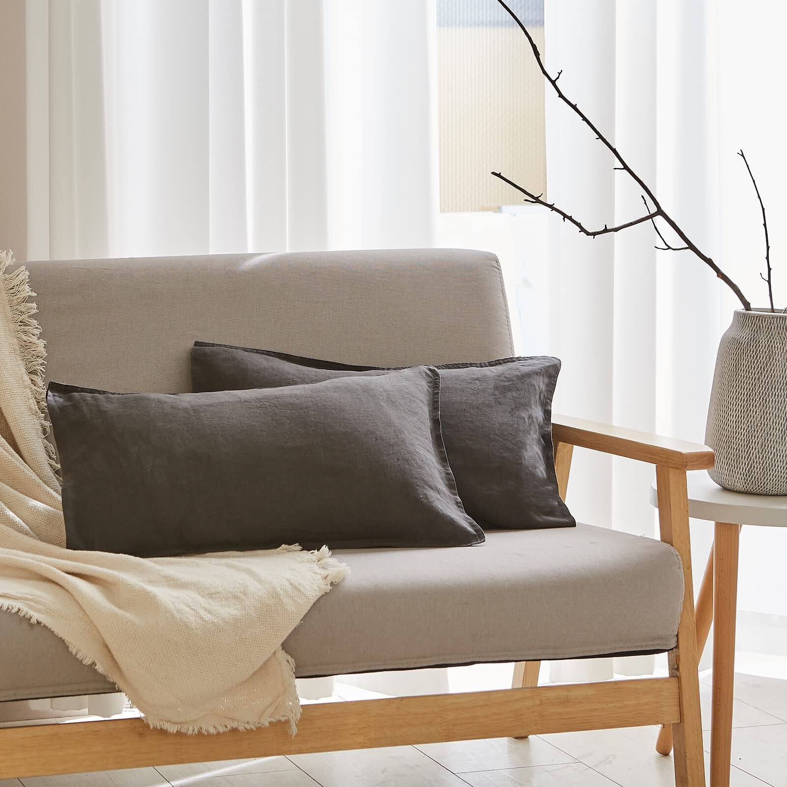 Lumbar - Dark Grey-20" x 12" (Pack of 2)