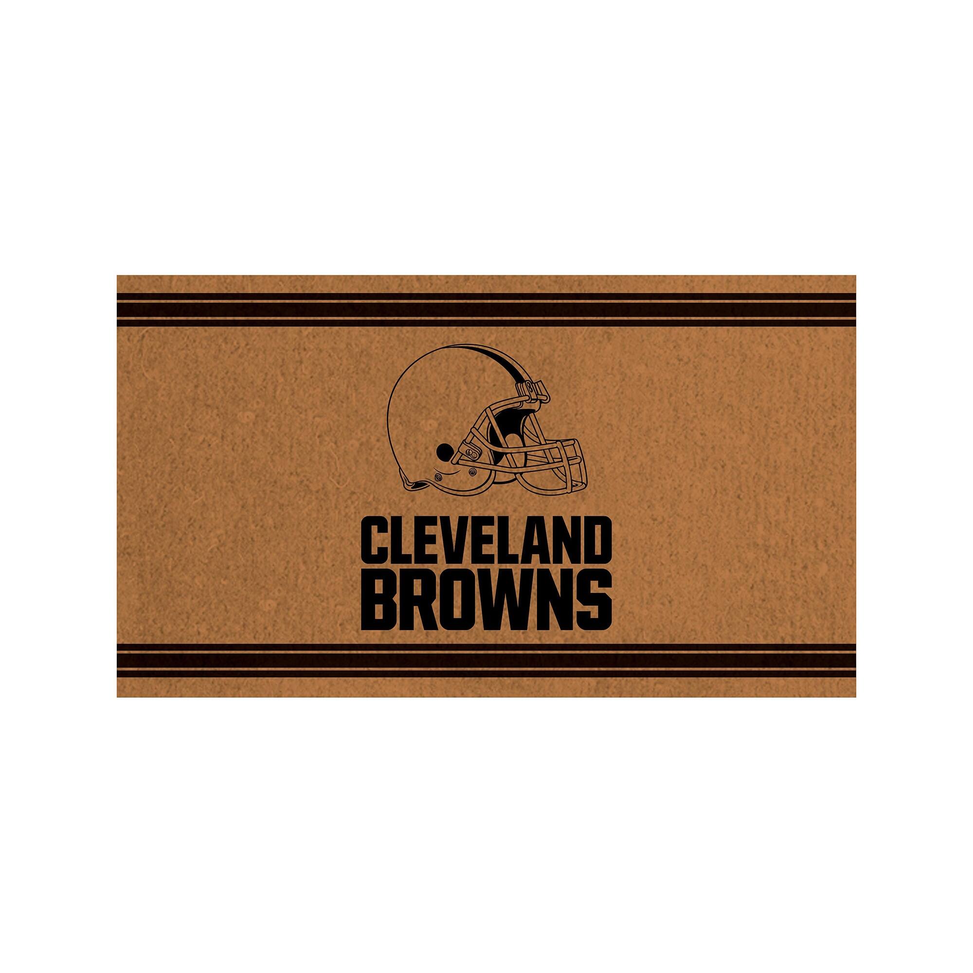 Evergreen Enterprises - Cleveland Browns 28" x 16" Primary Logo Outdoor Coir Entryway Mat - Multicolor