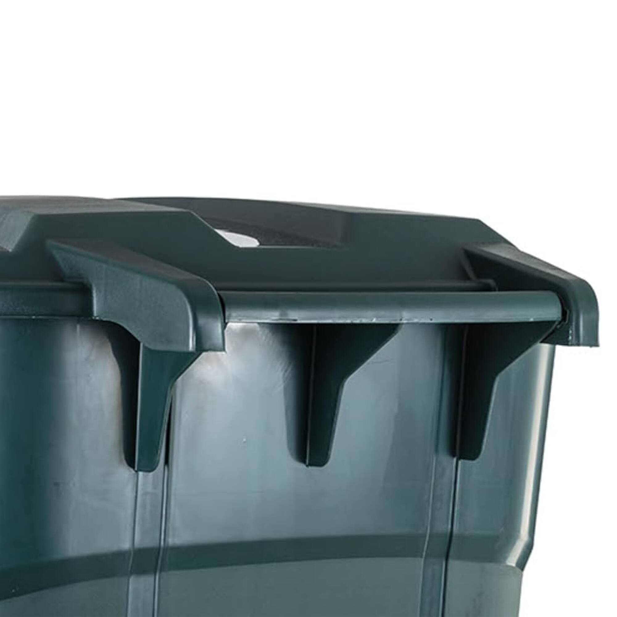 Alt View 10. United Solutions - United Solutions 2 Pack 32 Gal Outdoor Garbage Can Trash Bins ECOSolution, Green - Green.