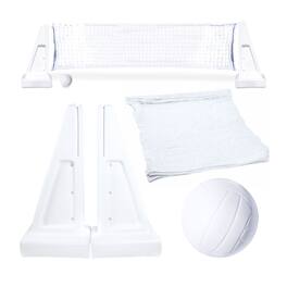 Swimline - Inground Swimmng Pool 34 Inch Wide Volleyball Net and Ball Game Set - White