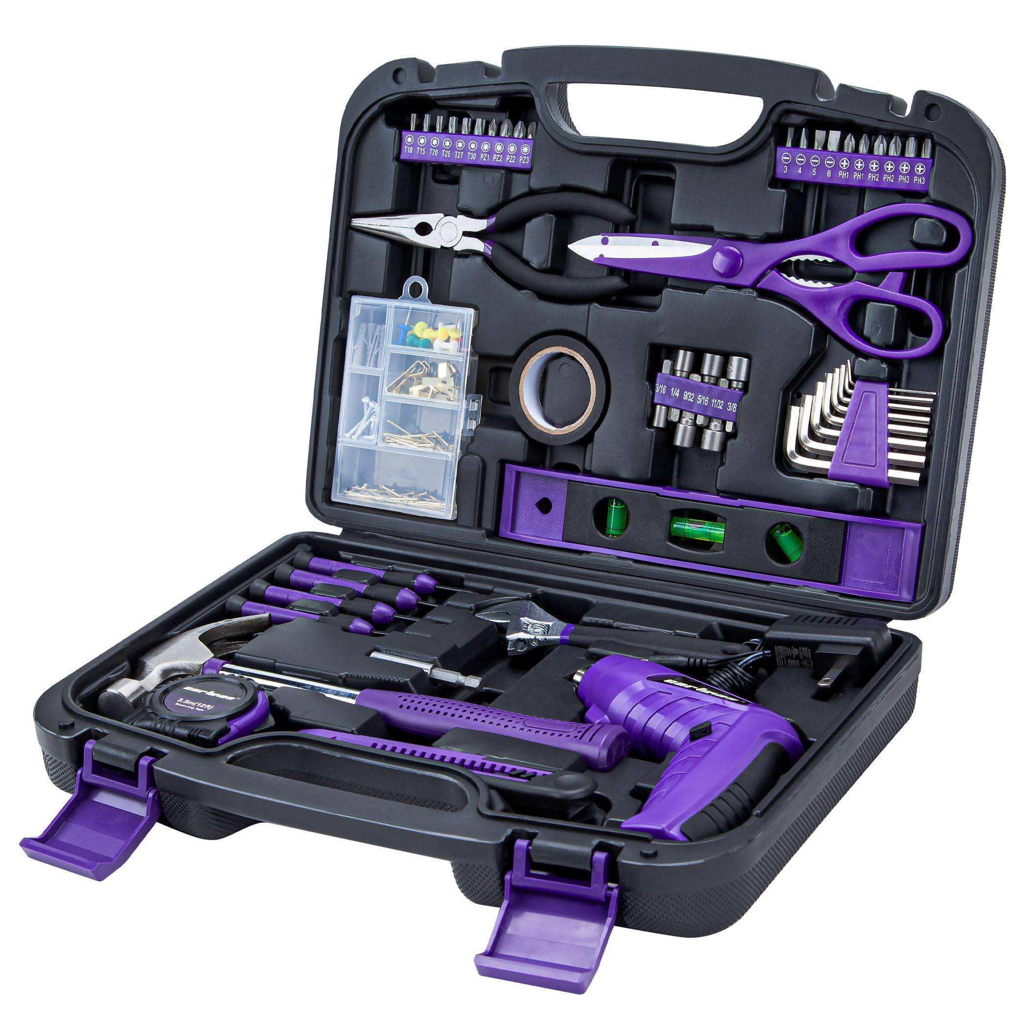 Front. Skar Audio - Tool Set General Household Hand Kit With Cordless Comprehensive Tool Set: The Cartman 149-Piece Tool Kit... - 149 PURPLE.