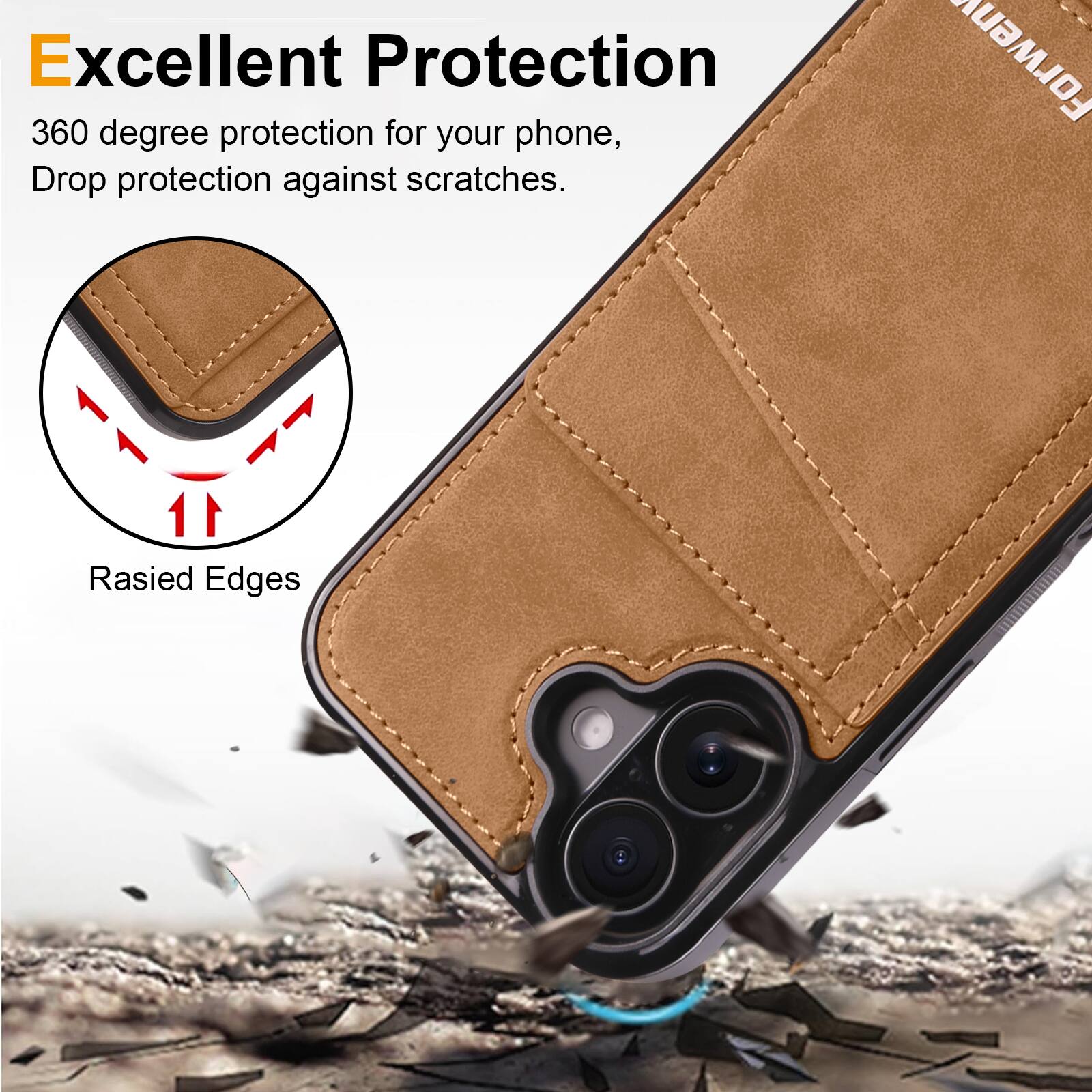 Excellent Protection

360 degree protection for your phone, Drop protection against scratches.

Raised Edges
