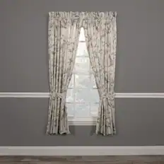Front. Ellis Curtain - Ellis Curtain Abigail 100 Percent High Quality 2-Piece Window Rod Pocket Panel Pairs With 2 Tie Backs 90x63" Lilac - Lilac.