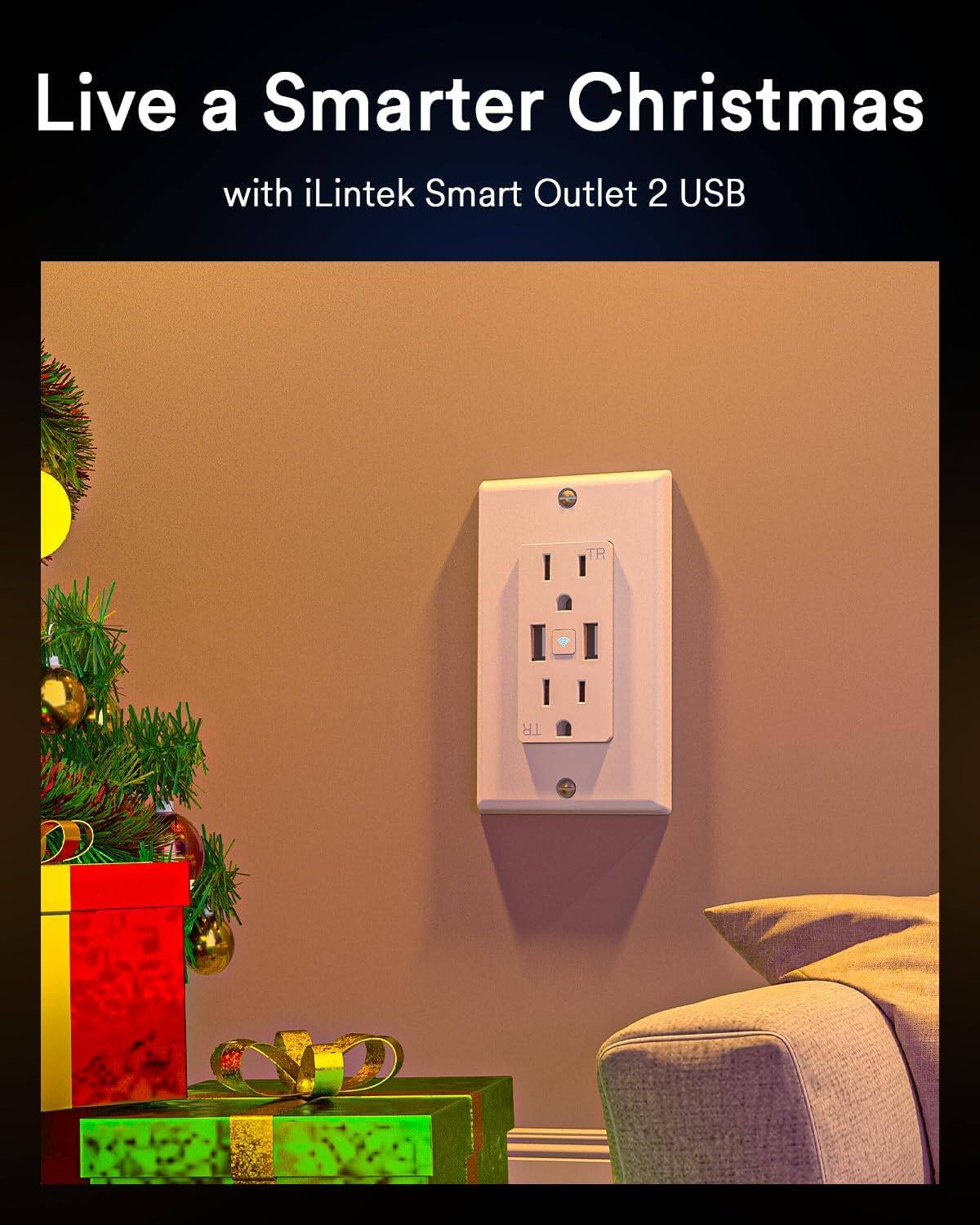 Live a Smarter Christmas with iLintek Smart Outlet 2 USB