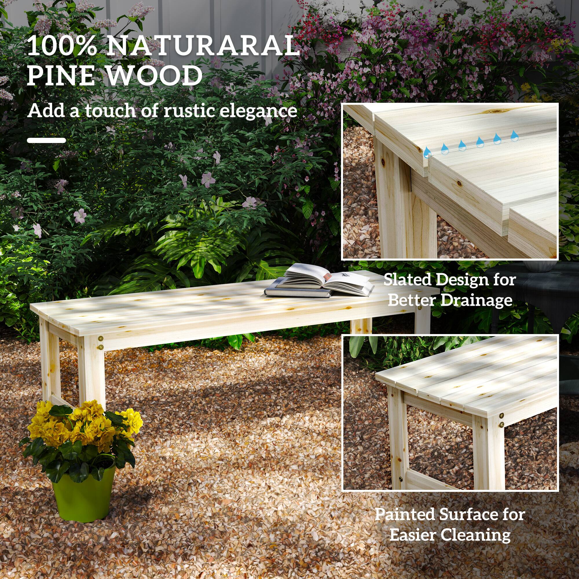 100% NATURAL PINE WOOD
Add a touch of rustic elegance
Slated Design for Better Drainage
Painted Surface for Easier Cleaning