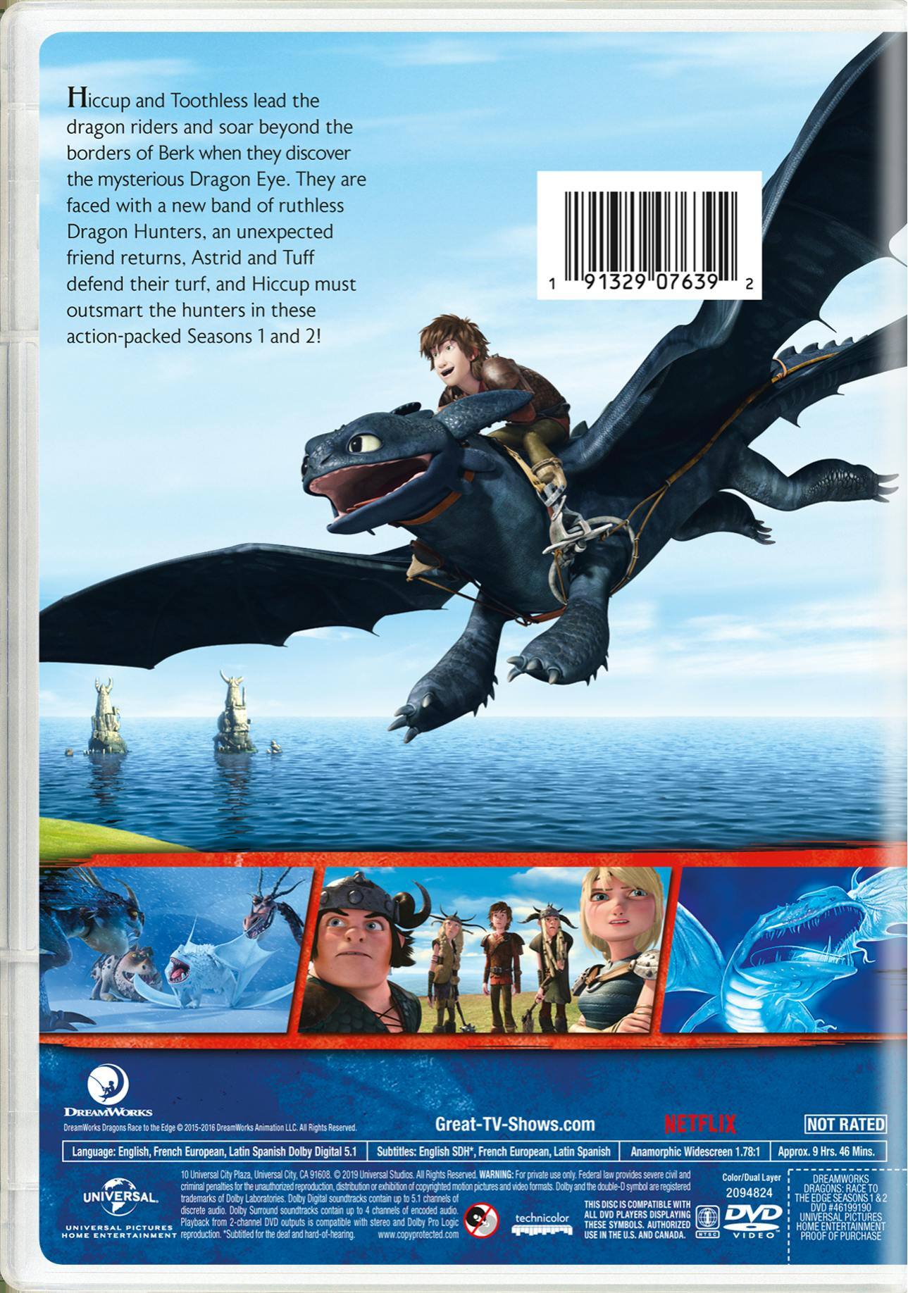 Angle. Dragons: Race to the Edge - Seasons 1 & 2 (DVD Set) [DVD].