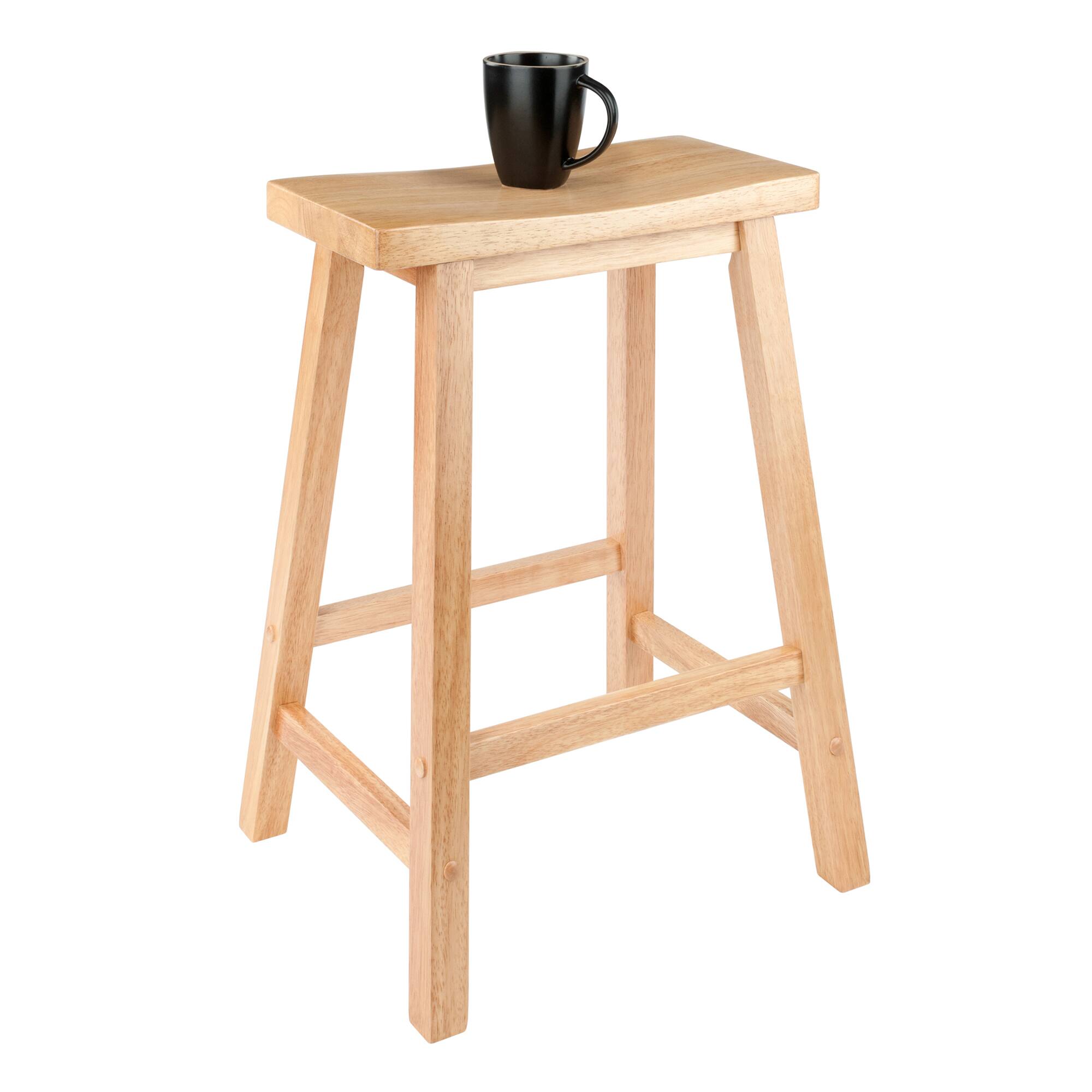 Alt View 3. Winsome Wood - Satori Saddle Seat Counter Stool - Natural.