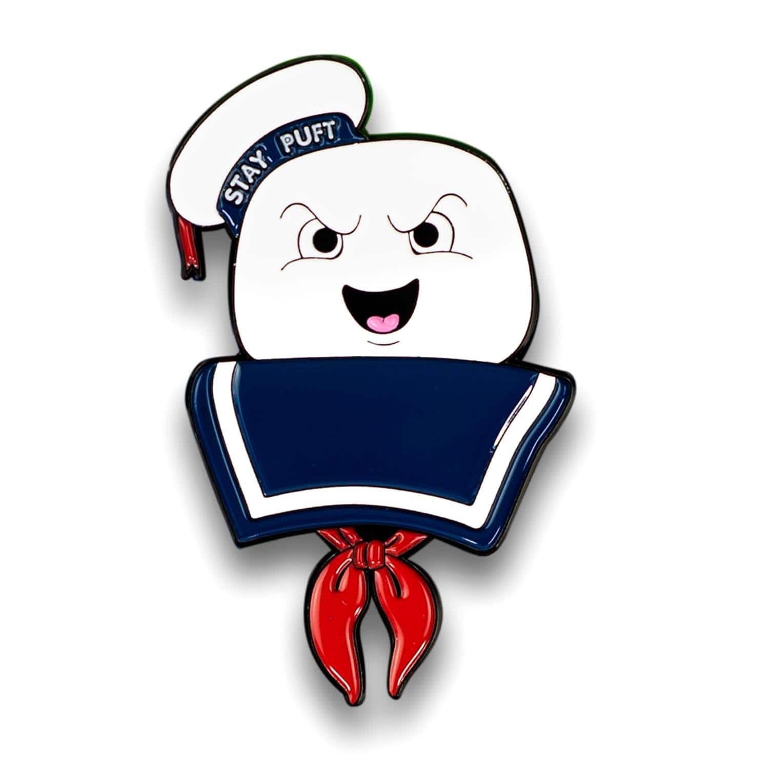 Just Funky - Ghostbusters Collectibles | Ghostbusters Stay Puft Marshmallow Man Enamel Collector Pin - Black