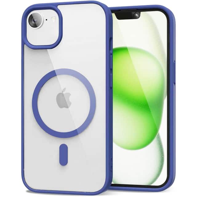 Entronix - [Magnetic] Case Compatible with iPhone 17e - [Clear Back] Soft Matte Frame - Navy
