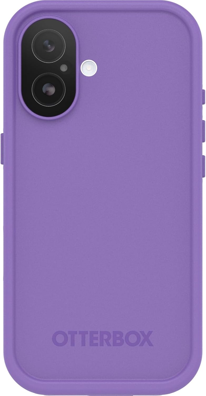 Left. OtterBox - OtterBox iPhone 17 (Only) Fre Series Case with MagSafe - Sleek & Stylish - Waterproof iPhone Case up to 2 Meters - IP68 - Rule of Plum (Purple).