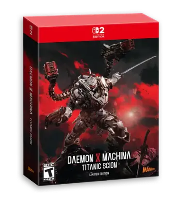 C01: 2: 2 Switch. Daemon X Machina Titanic Scion Martol Teen T ESRB B fm Daemon X Machina Titanic Scion MrVene Limited Edition. - T (Teen 13+)