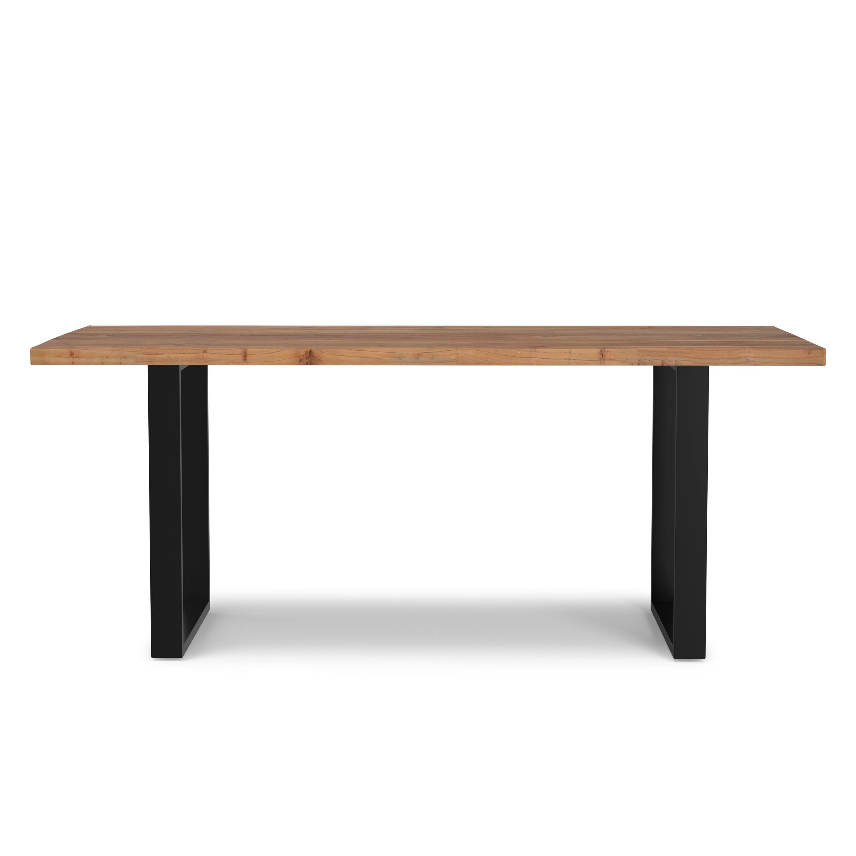 Back. Simpli Home - Fieldcrest 72 inch x 36 inch Rectangle Modern Industrial Dining Table in Natural - Natural.