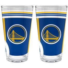 Great American Products - Golden State Warriors Two-Piece 16oz. Pint Glass Set - Multicolor
