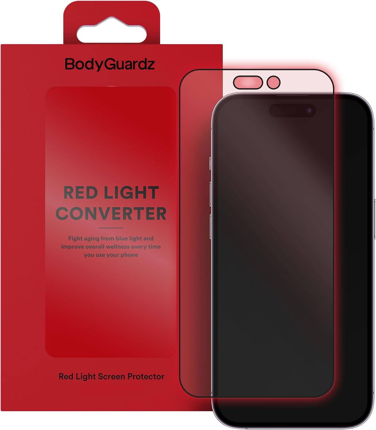 BodyGuardz RED LIGHT CONVERTER  
Fight aging from blue light and improve overall wellness every time you use your phone  
Red Light Screen Protector