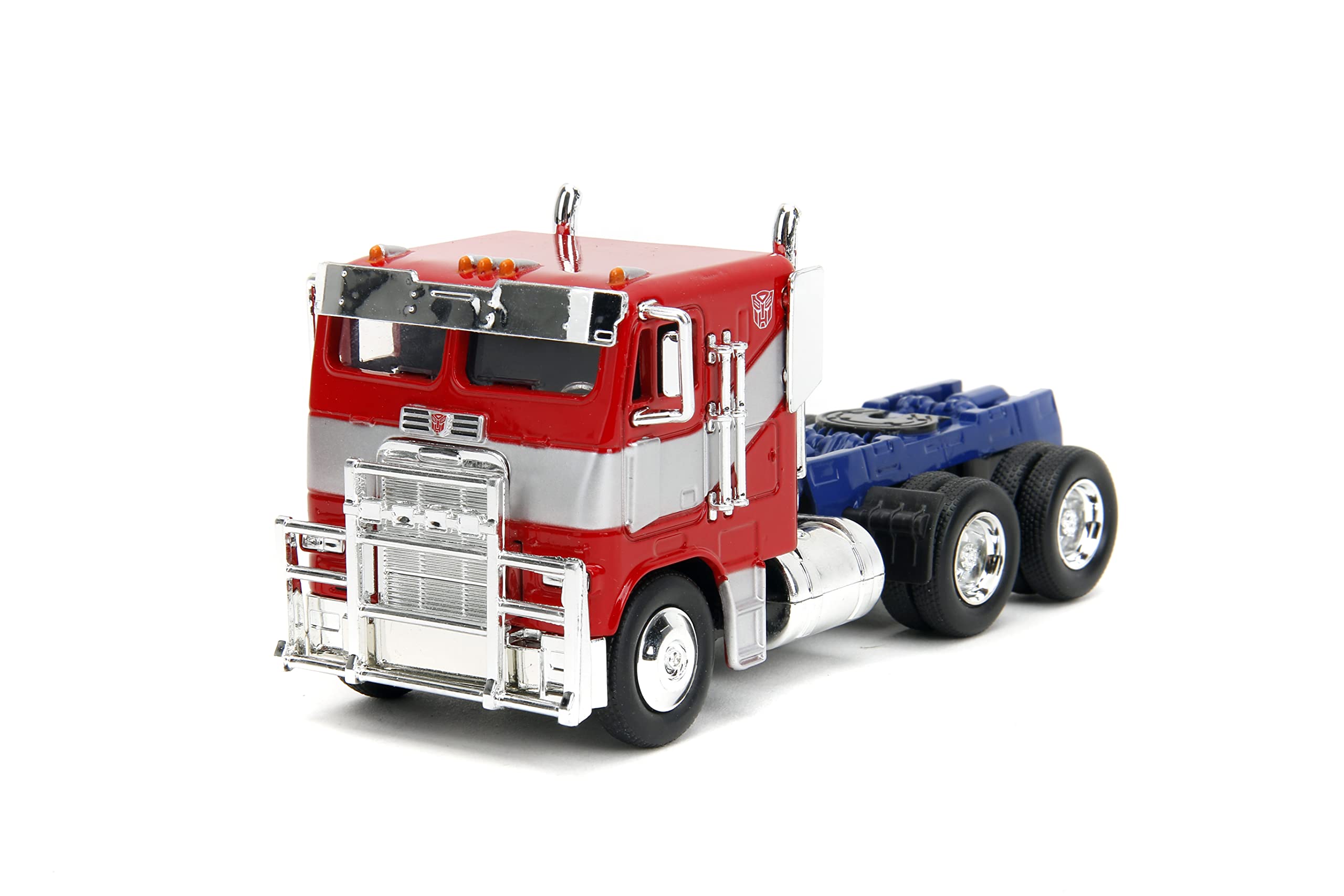 Front. DORLUKFU - Transformers Rise of The Beast 1:32 Optimus Prime w/Robot On Chassis Die-Cast Car, Toys for Kids and Adults.