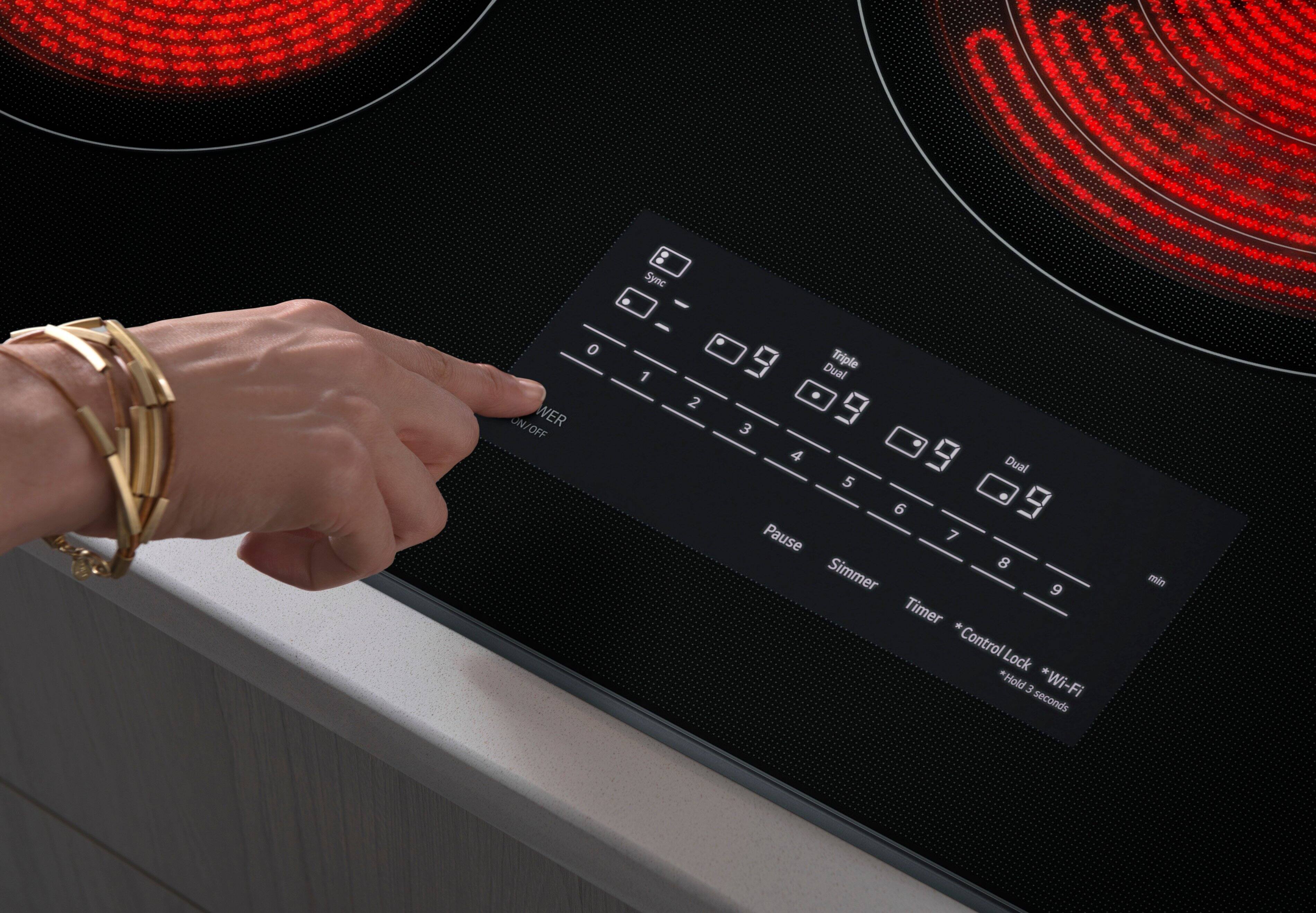 Sync ON/OFF POWER 0 - 1 2 Dual Triple 3 4 Dual 5 6 Pause 7 8 Simmer 9 Timer Control Lock *Wi-Fi *Hold 3 seconds min