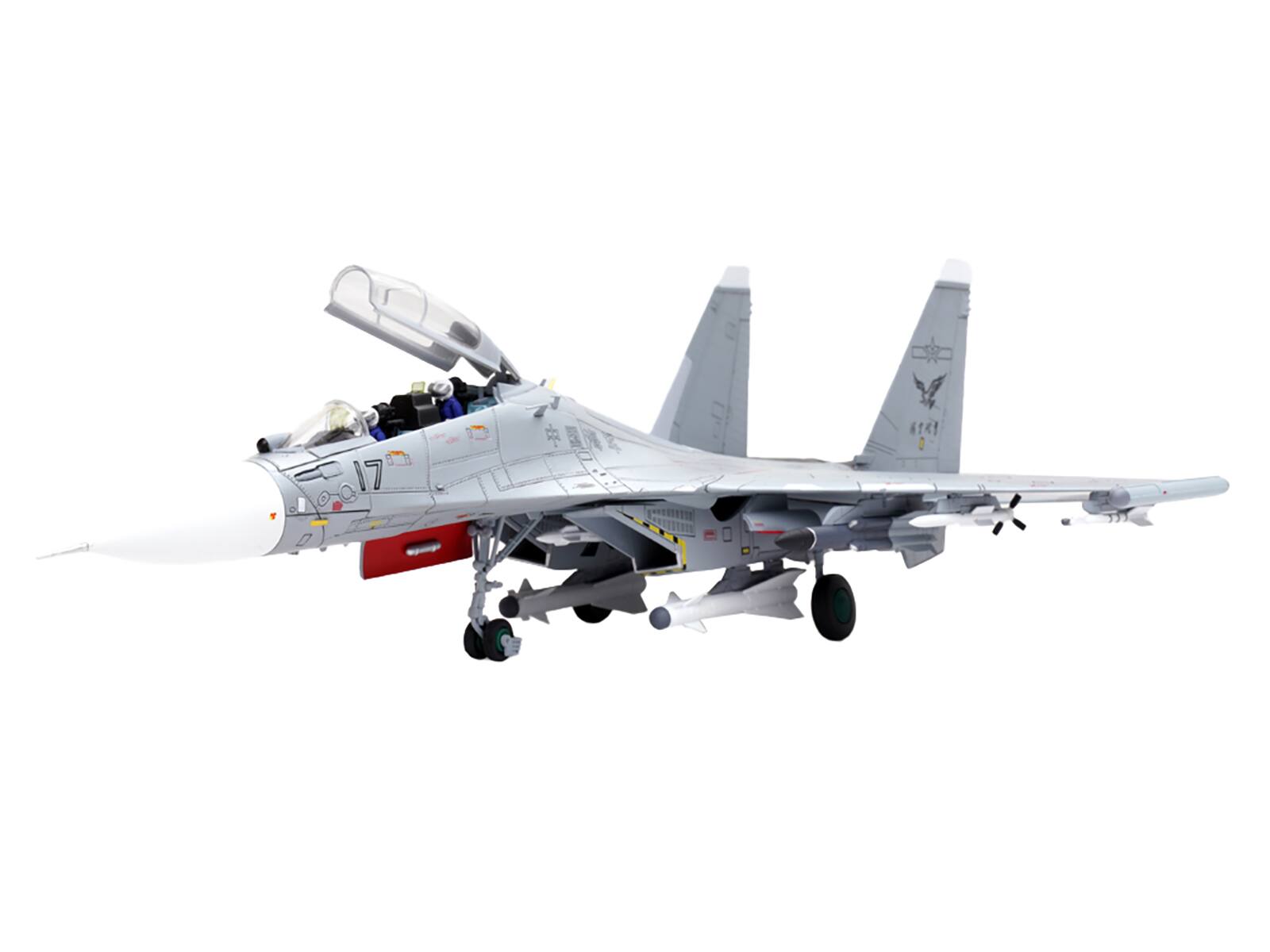 Back. Panzerkampf - Sukhoi Su-30MKK Flanker-G Fighter #17 PLA Naval Aviation Sea and Air Eagle Regiment Chinese Air Force Wing Series 1/72 - White.