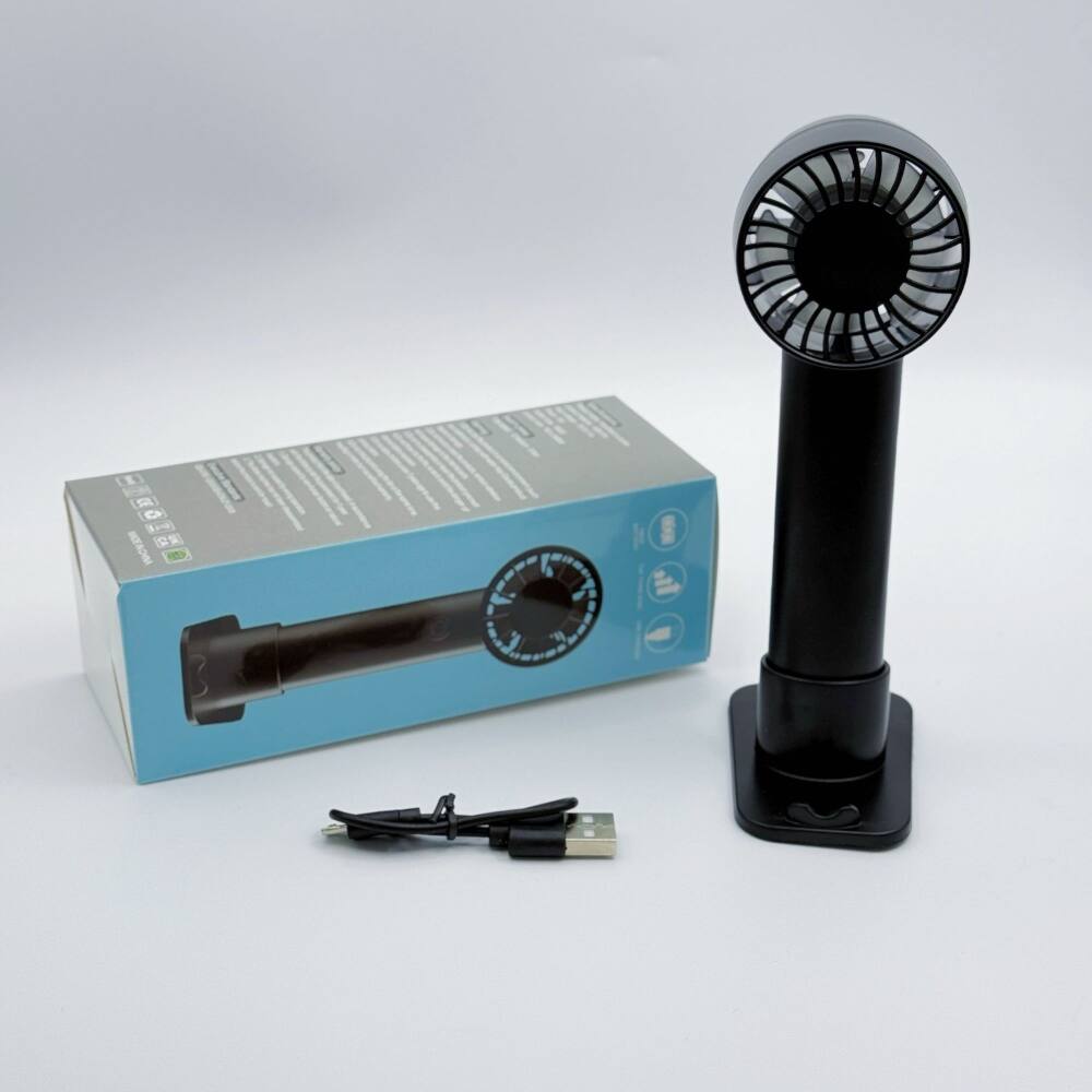 Left. Loheer - Loheer Portable Fan, Palm Sized USB Rechargeable Travel Fan, Ultra Quiet 3 Speeds, 20H Battery for Office and Camping.