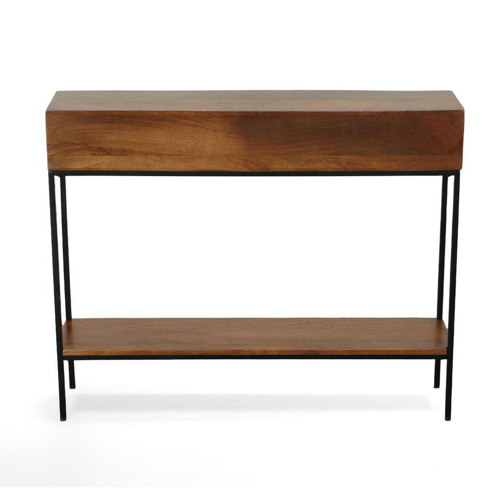 Carolina Chair & Table Edvin Console Table Chestnut/Black Chestnut ...