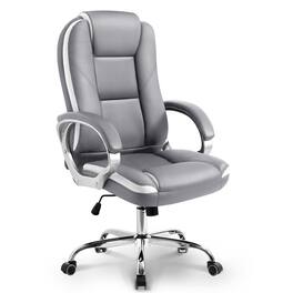 Neo Chair - Ergonomic Gaming Office Chair High Back Adjustable PU Leather Lumbar Support Swivel Rolling Wheels Executive Task Chair - 2. Gray