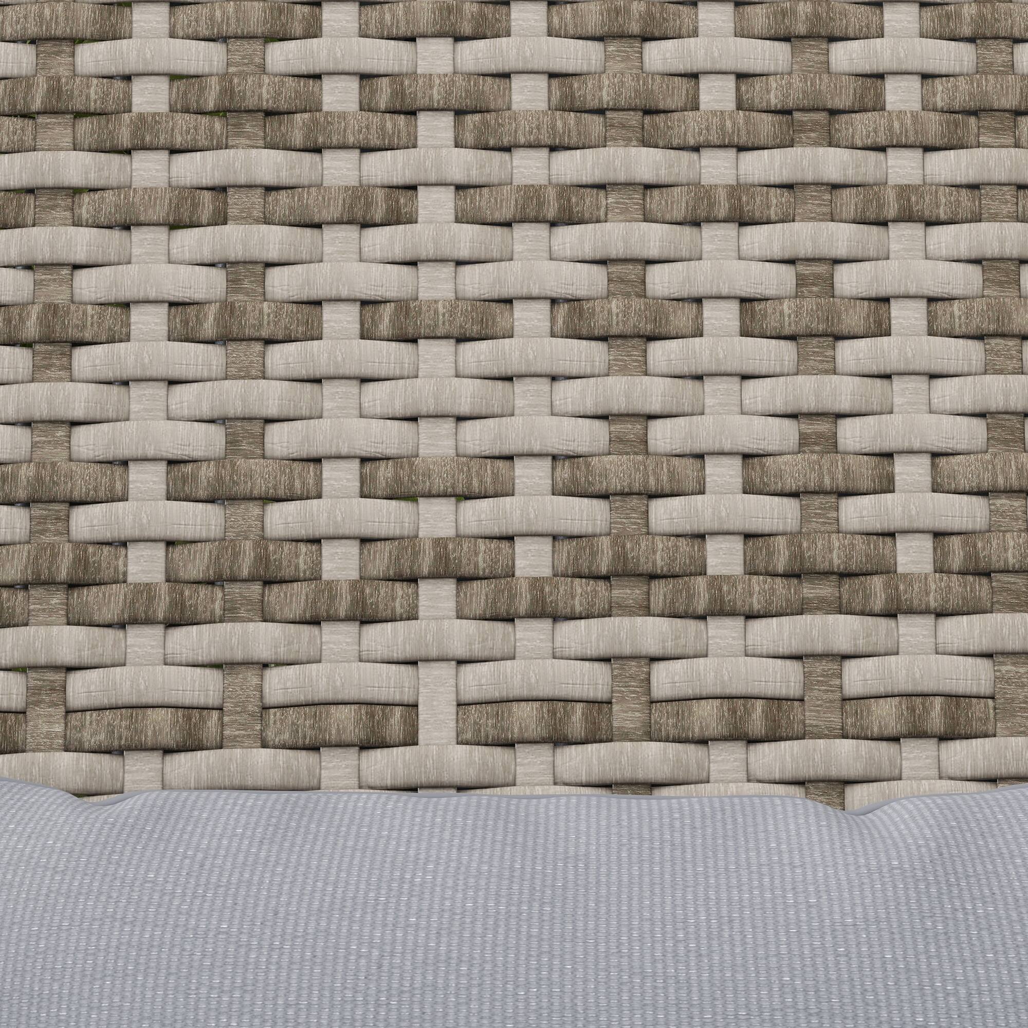 Alt View 7. Outsunny - Wicker Adirondack Chair for 2 with Cushions & Footrests, PE Rattan Double Chaise Lounge Chair - Gray.