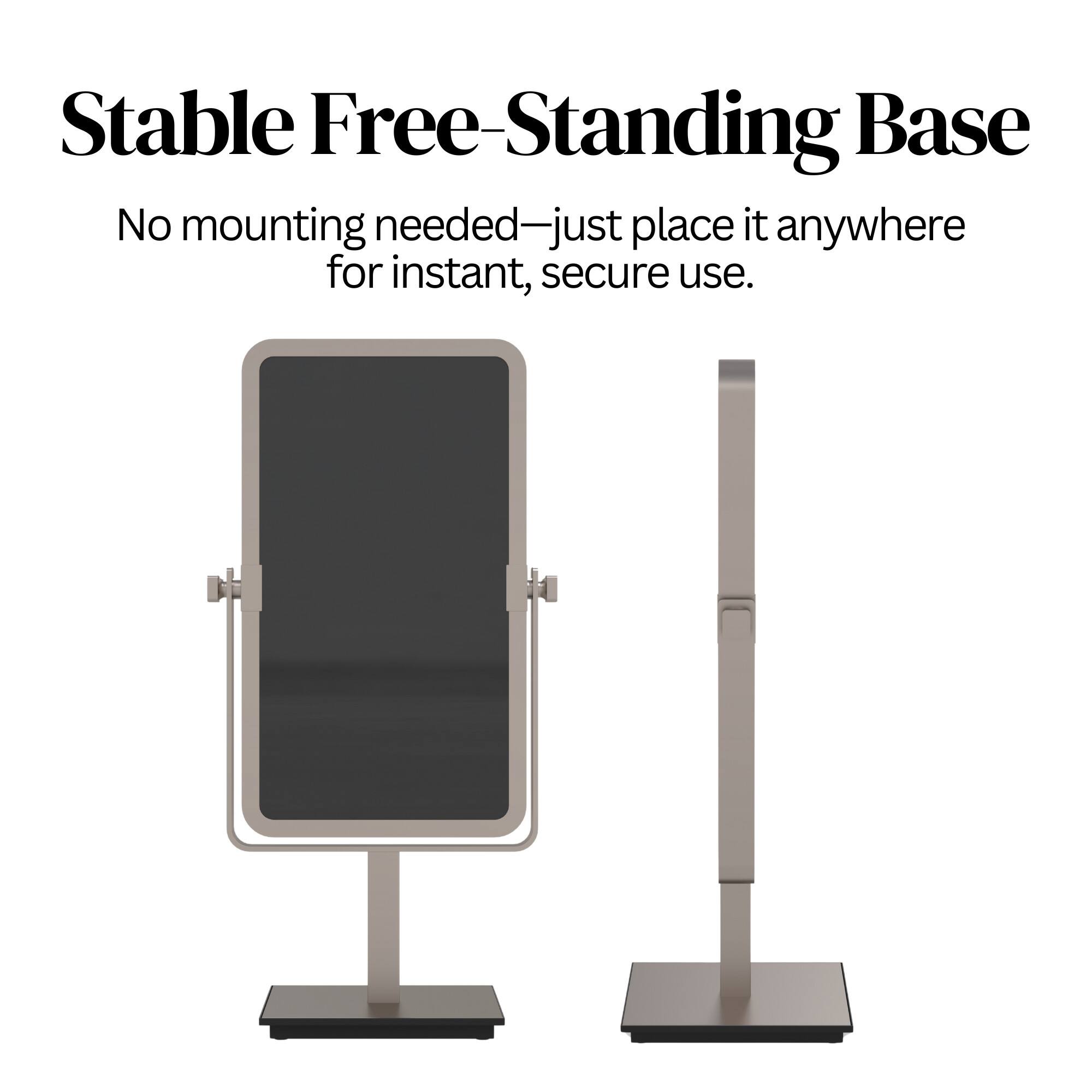 Stable Free-Standing Base  
No mounting needed—just place it anywhere for instant, secure use.