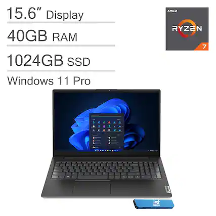 15.6" Display
40GB RAM
1024GB SSD
Windows 11 Pro
AMD Ryzen 7