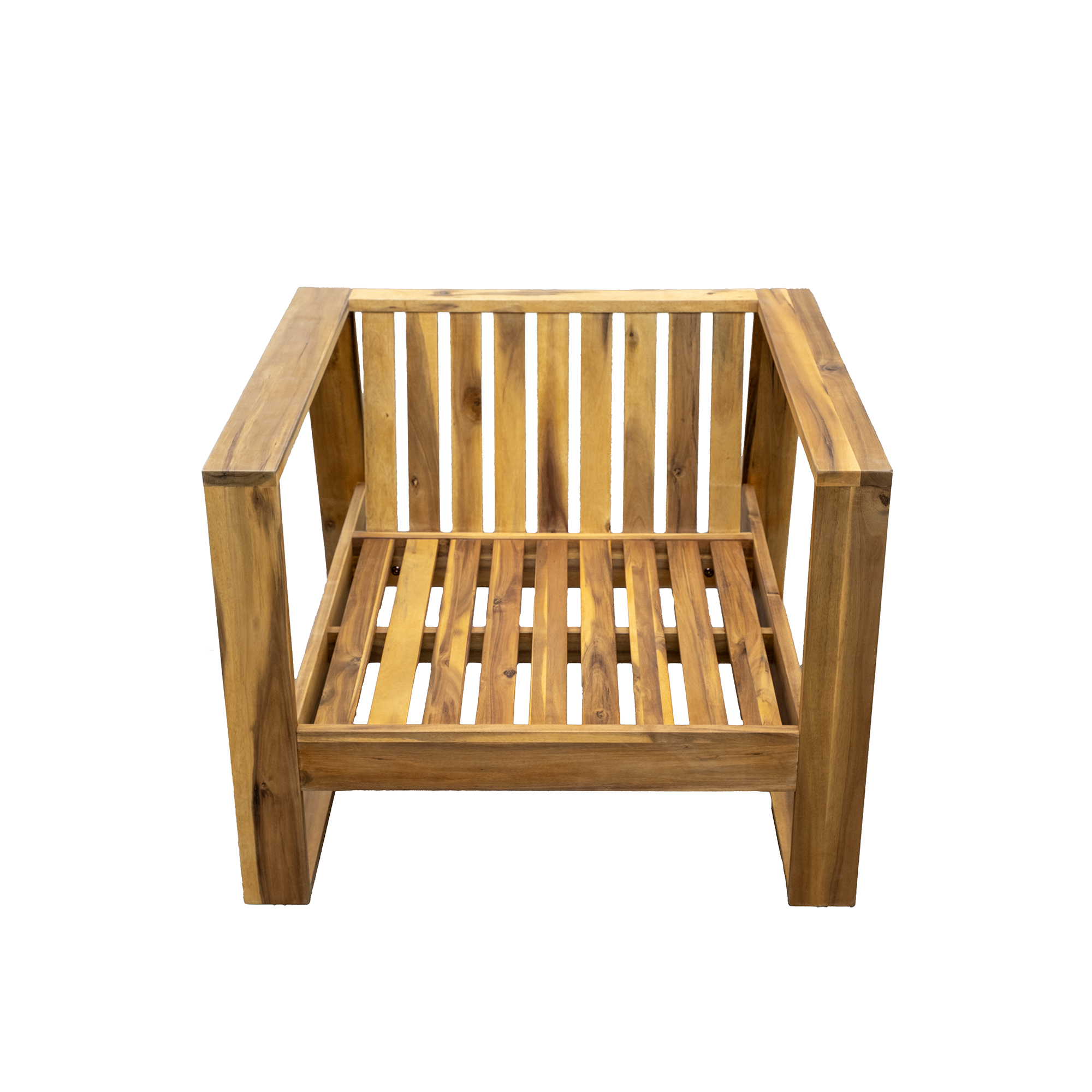 Alt View 9. Siljoy - Acacia Wood Outdoor Lounge Set Chair & Ottoman Removable Cushions, All-Weather Chaise Daybed for Patio - Natural+Grey.