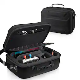 Kitcheniva - Hard Shell All In One Carrying Storage Case For Nintendo Switch 2 (2025) - Black