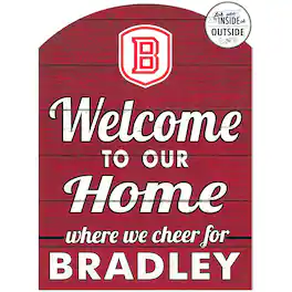 Jardine - Bradley Braves 16'' x 22'' Marquee Sign - Red