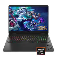 HP OMEN - 16" 2K 144Hz Gaming Laptop - AMD Ryzen 9 8940HX 2025 - 32GB DDR5 Memory - NVIDIA GeForce RTX 5060 - 1TB SSD - Shadow Black - Front_Zoom