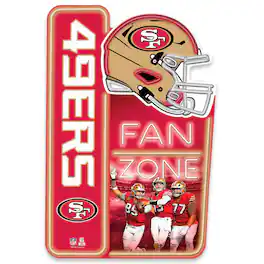 Open Road Brands - San Francisco 49ers 13" x 19.5" Fan Zone Metal Sign - Red
