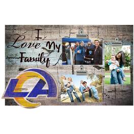 Fan Creations - Los Angeles Rams 11" x 19" I Love My Family Clip Photo Frame - Multicolor