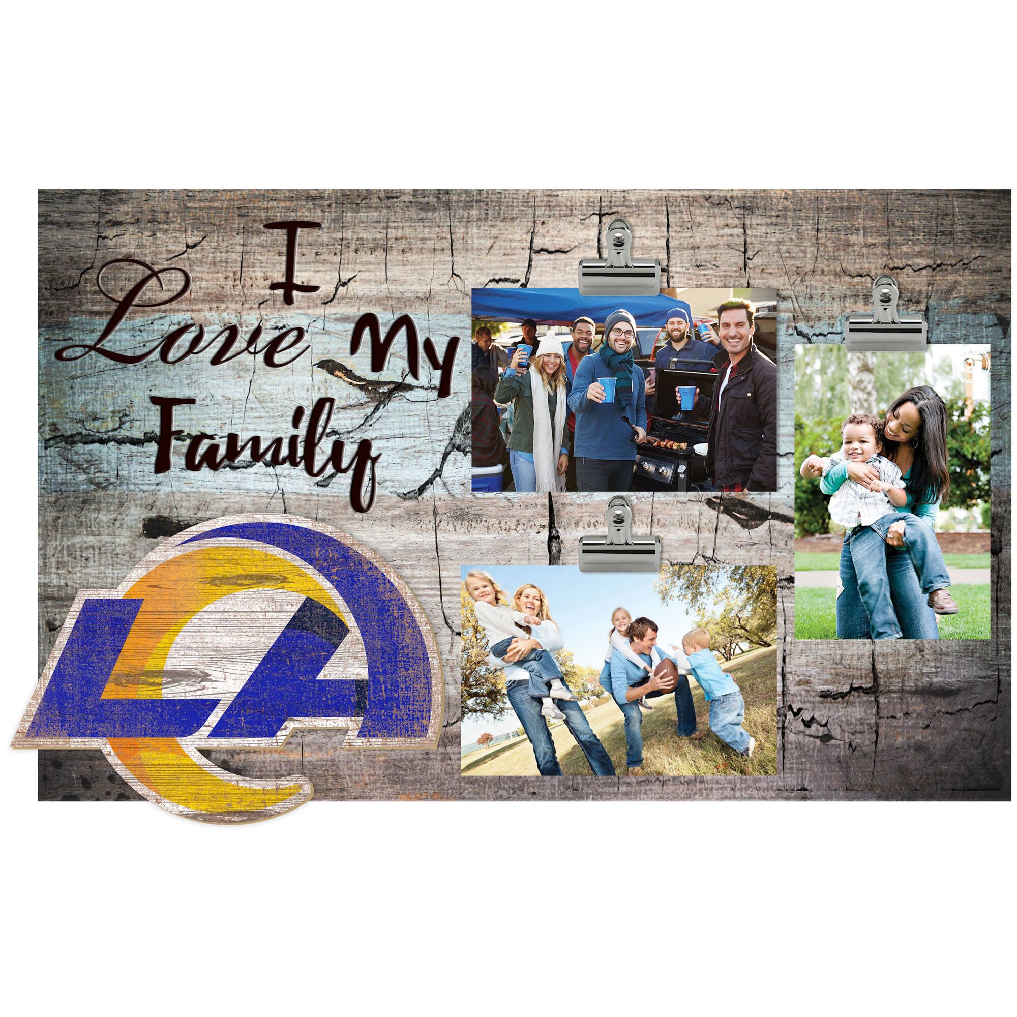 Los Angeles Rams 11" x 19" I Love My Family Clip Photo Frame