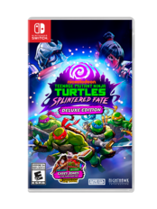 NINTENDO SWITCH, nickelodeon TEENAGE MUTANT NINJA TURTLES SPLINTERED FATE DELUXE EDITION, EVERYONE 10+ ENFANTS & ADULTES, E 10, ESRB, CARDS INCLUDES CASEY JONES & THE JUNKYARD JAM EXTENDED DIGITAL + ART BOOK, SUPER EVIL NIGHTHAWK MEGACORP Interactive