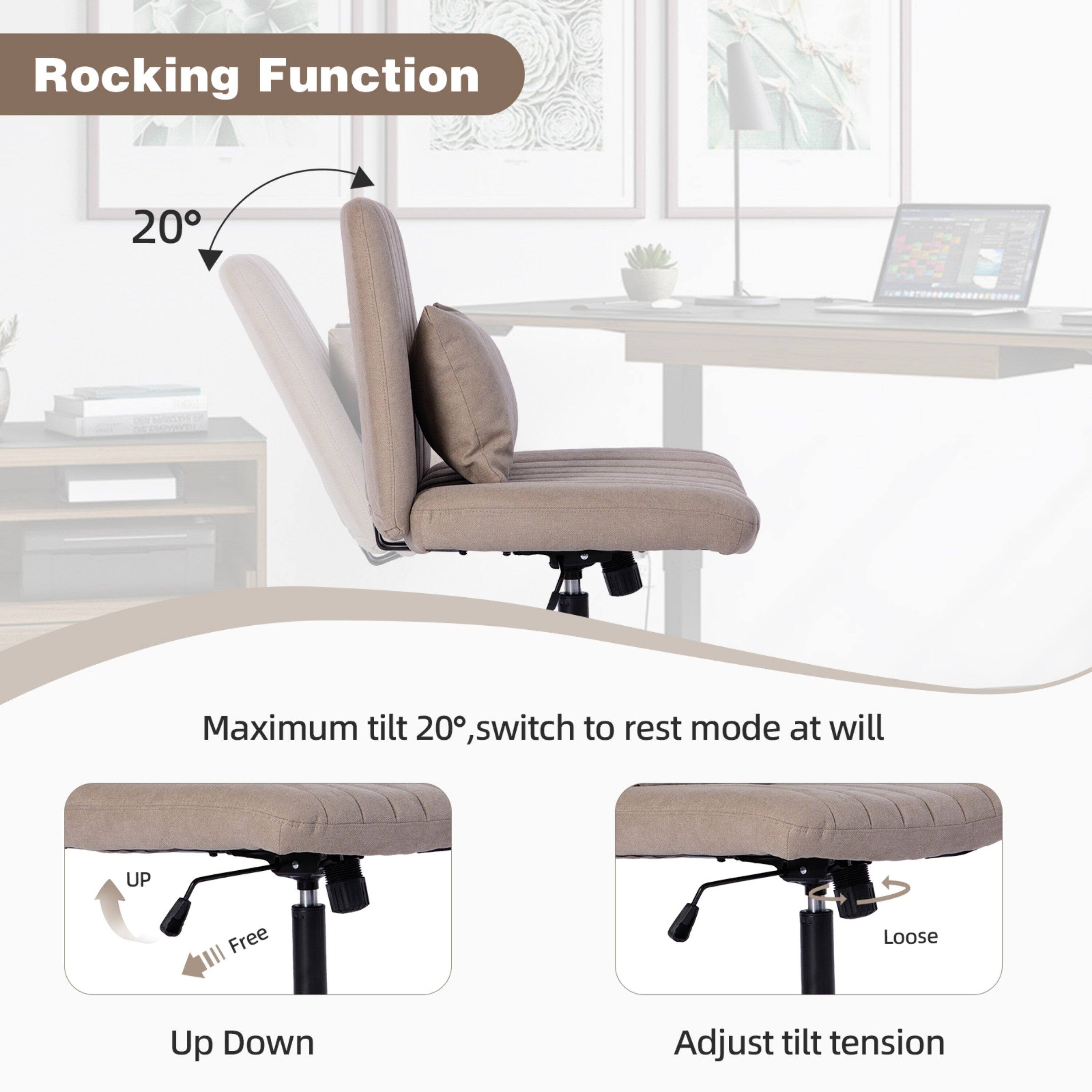 Rocking Function

Maximum tilt 20°, switch to rest mode at will

Up Down

Adjust tilt tension