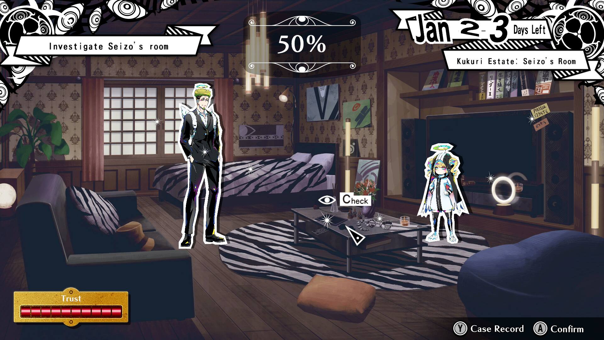 Investigate Seizo's room

50%

Jan 2-3 Days Left

Kukuri Estate: Seizo's Room

Check

Case Record

Confirm