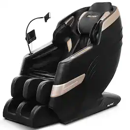 ZACHVO - Zero-Gravity Full-Body Massage Chair with Smartphone Mount - Black