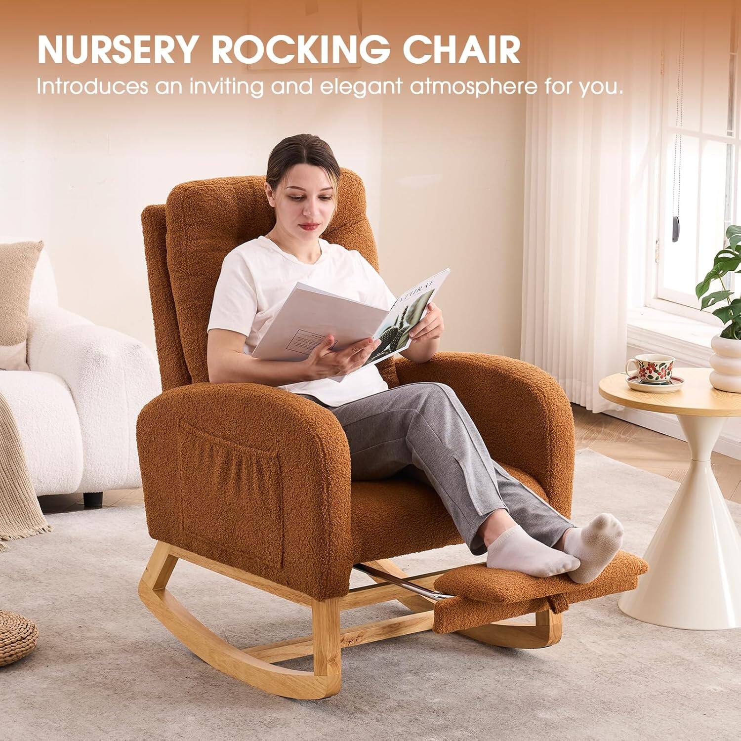 NURSERY ROCKING CHAIR  
Introduces an inviting and elegant atmosphere for you.