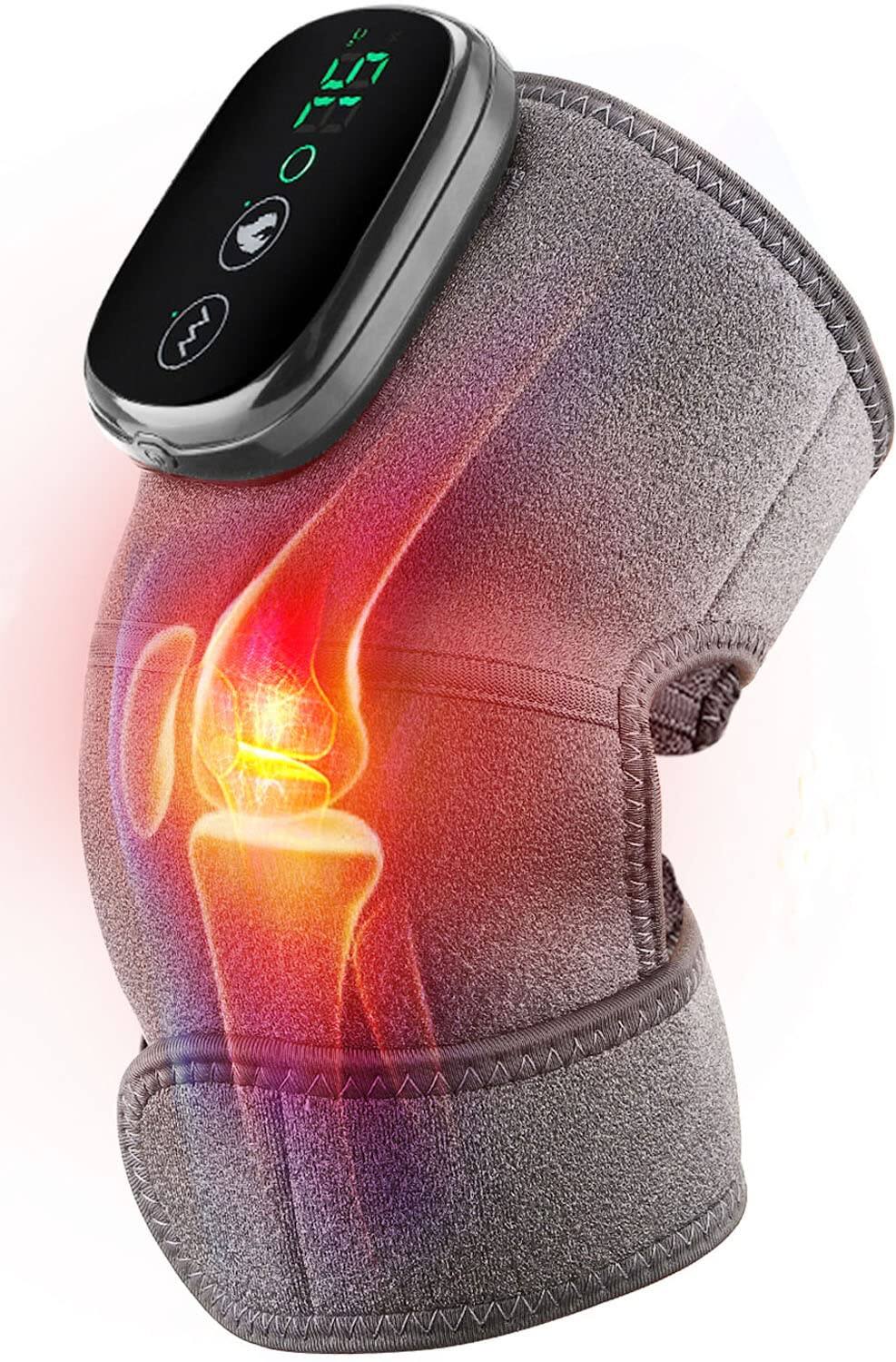 Front. Live At Space - Cordless Heated Wrap with Vibration for Knee Shoulder Elbow, 3 Heat 3 Massage, 5000mAh - 642146668524.