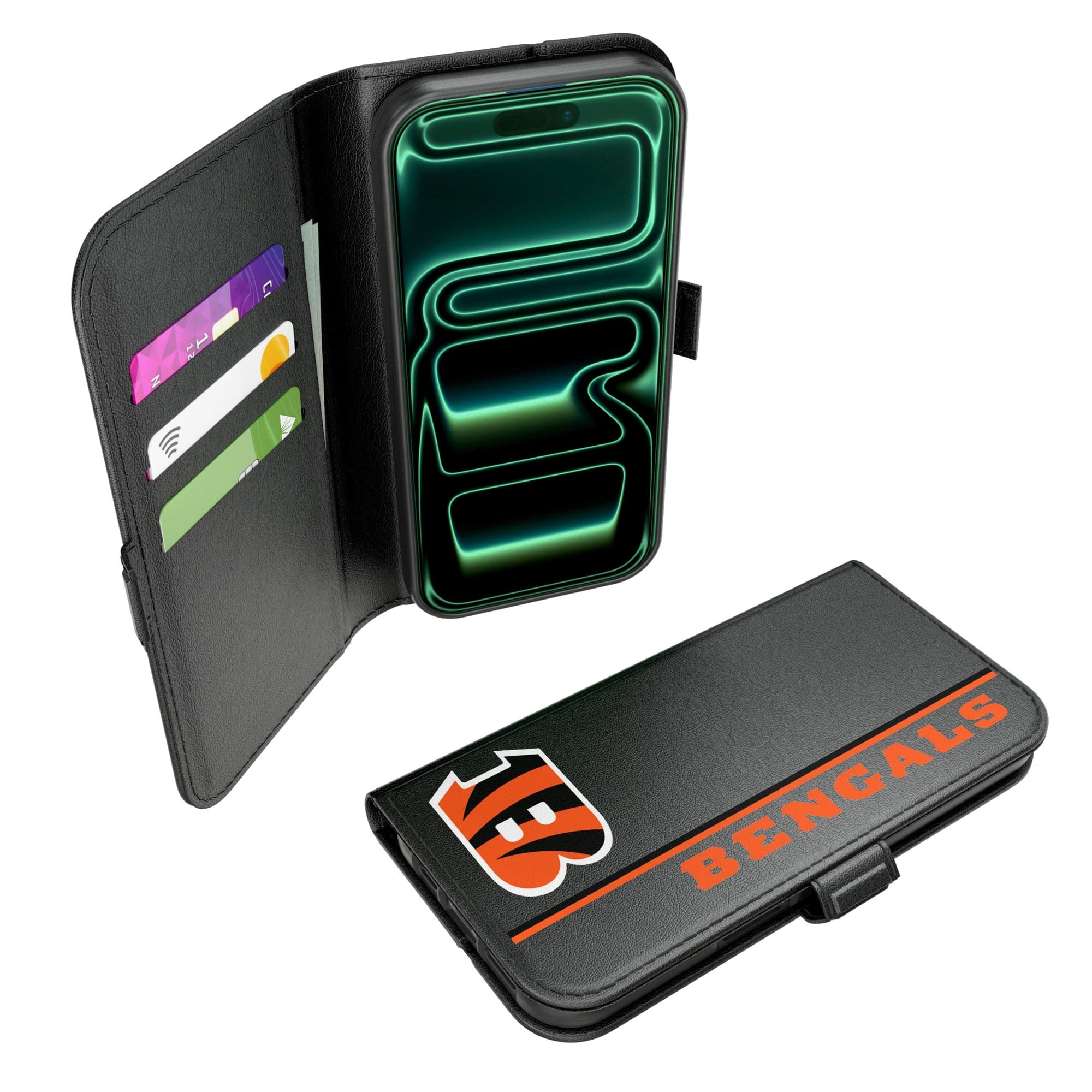 Keyscaper - NFL - Cincinnati Bengals iPhone Folio 2.0 Case - 17 Pro Max - Black price history on PriceWatchPro