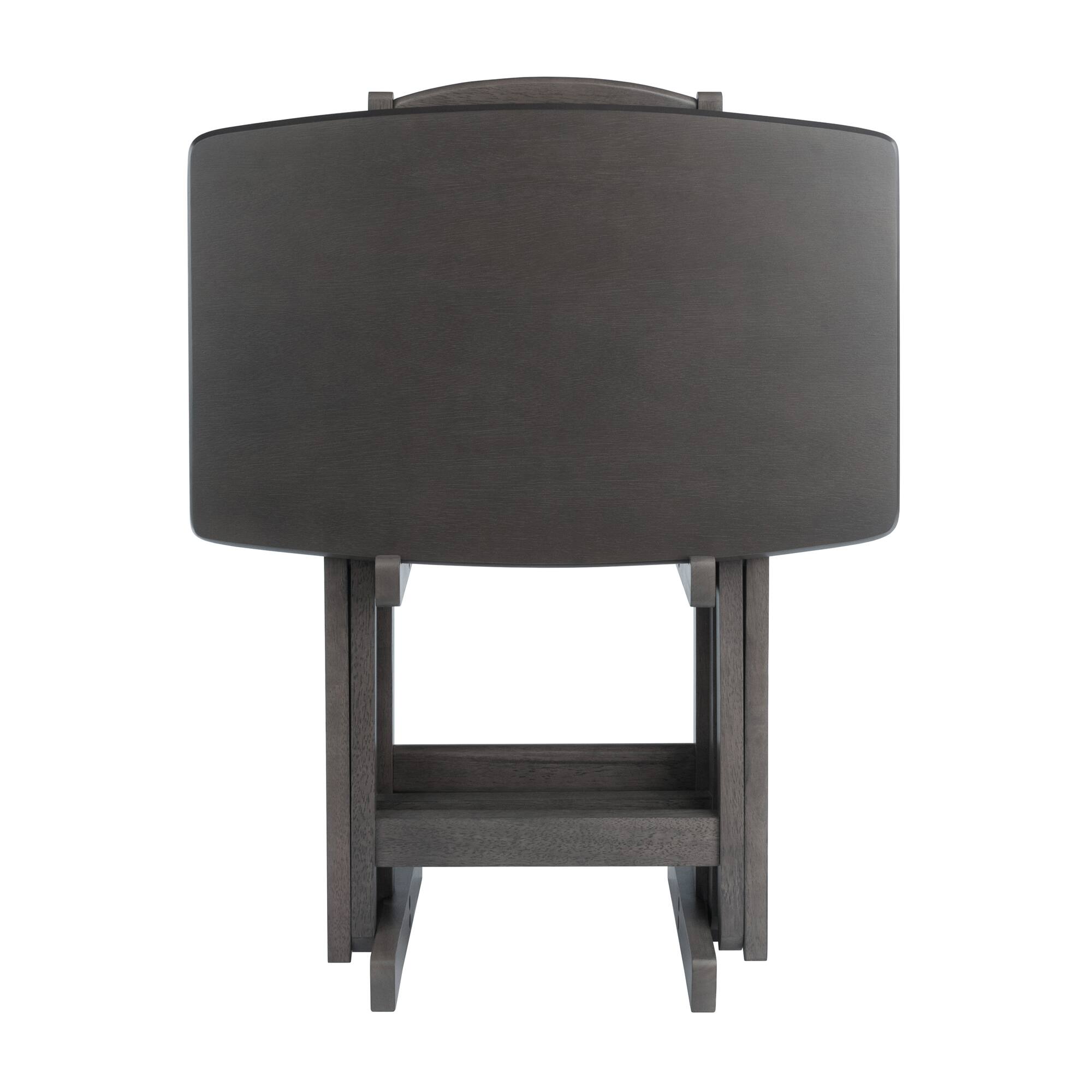 Alt View 4. Winsome Wood - Dylan 5-Pc Oversized Snack Table Set - Oyster Gray.