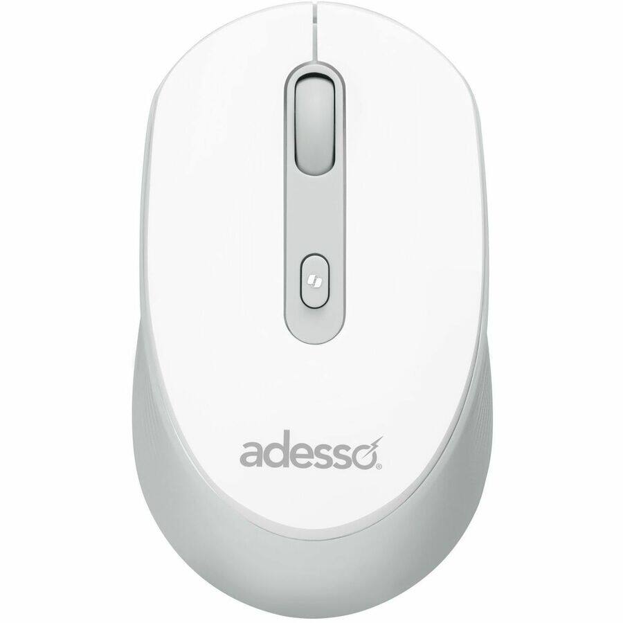 Alt View 7. Adesso - Adesso Wireless Mouse with AI CoPilot Shortcut Button (White) - Optical - Wireless - 30 ft - Radio Frequency - 2.40 GHz - White.