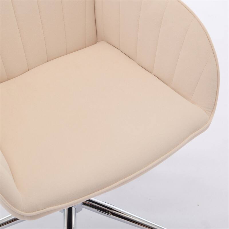 Alt View 5. HTUTWOO - Adjustable Office Chair - Home Bedroom Ergonomic Swivel Chair, Backrest Seat, Comfortable for Long Sitting - Khaki.