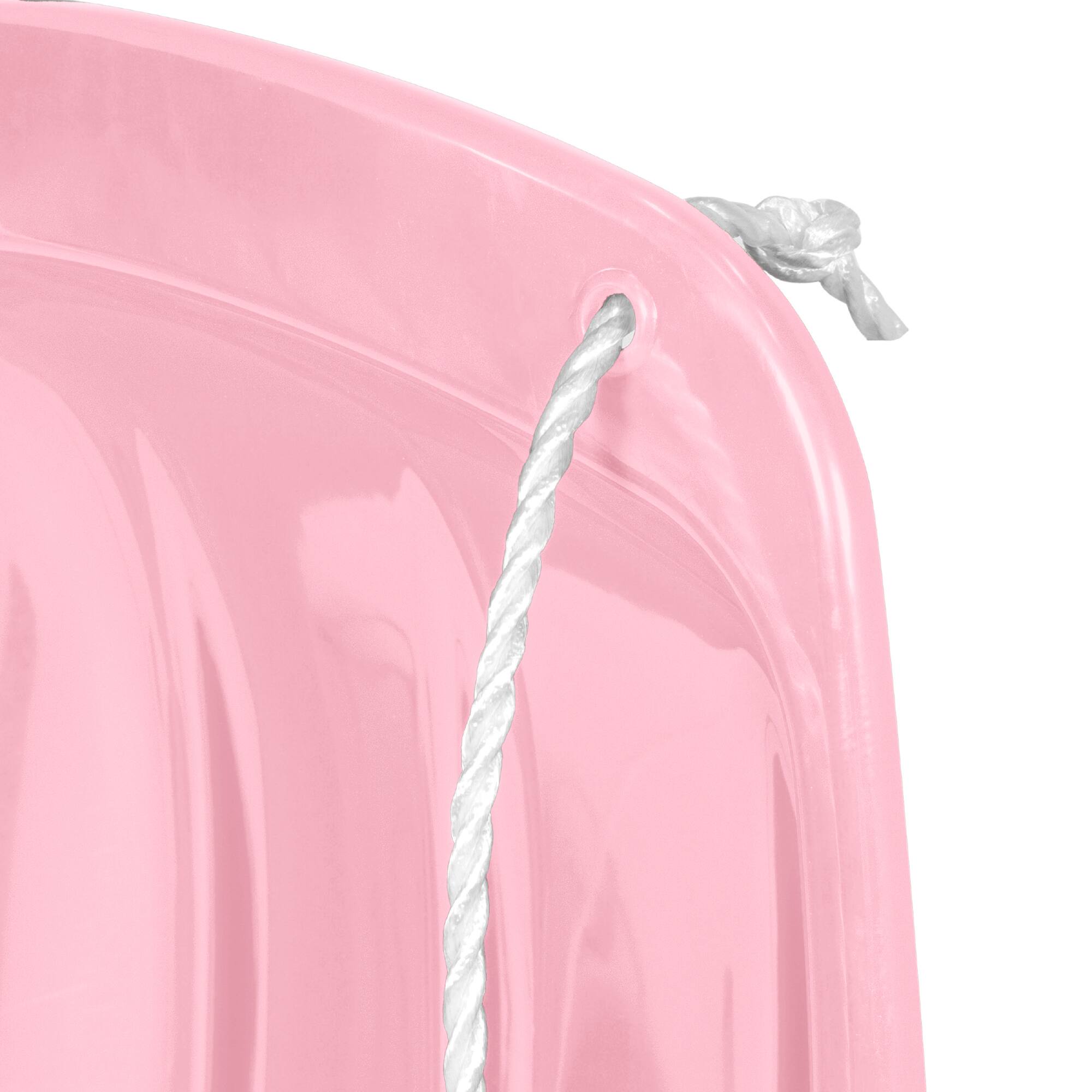 Alt View 4. Best Choice Products - Best Choice Products 48in Kids Outdoor Plastic Sport Toboggan Winter Snow Sled Board Toy w/ Pull Rope - Light Pink - Light Pink.